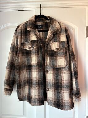 Brown Plaid Shacket
